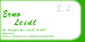 erno leidl business card